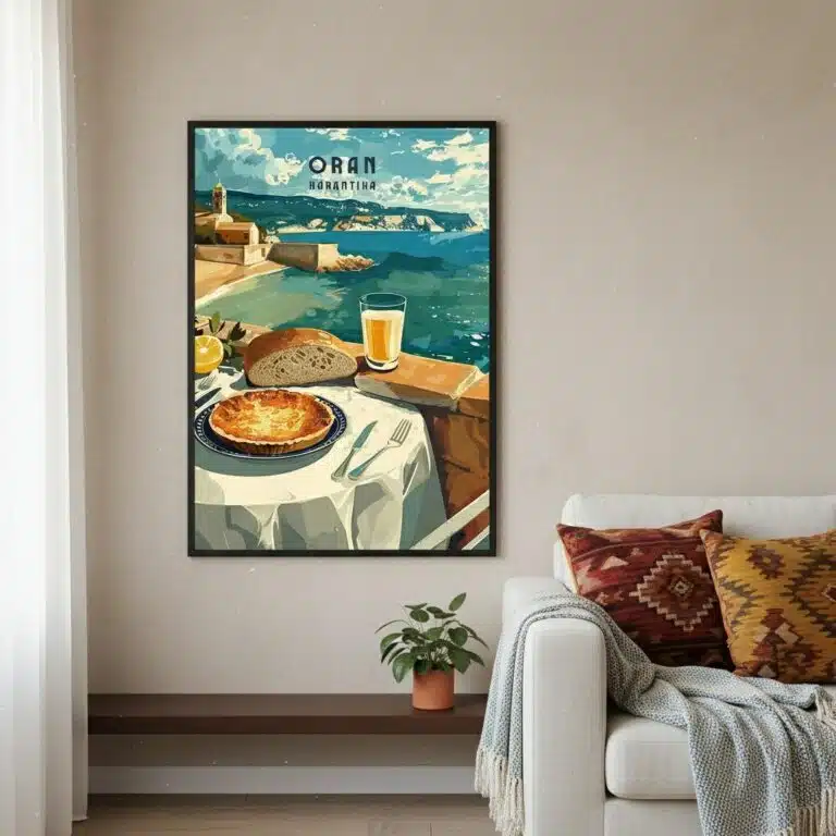 Affiche Oran déco murale méditerranéenne
