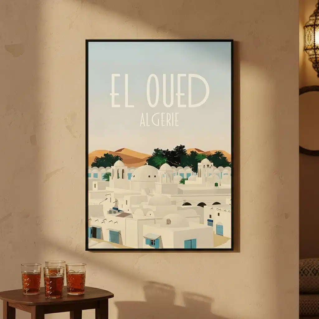 Affiche vintage el Oued Algérie