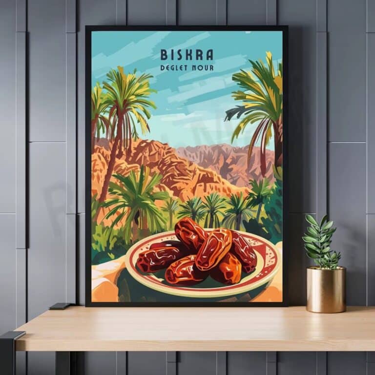 Art Mural Déco Biskra Palmiers et Dattes