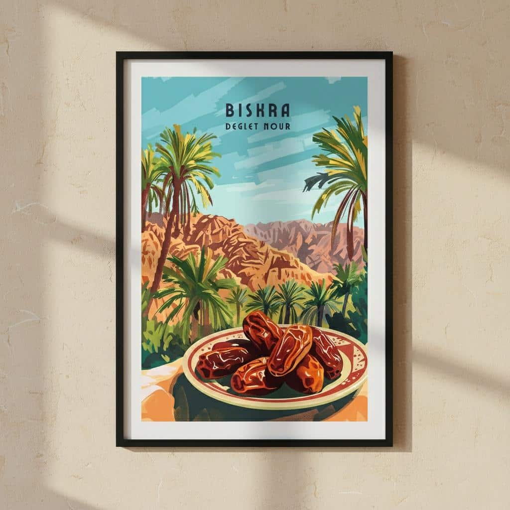 Art Mural Déco Biskra Palmiers et Dattes