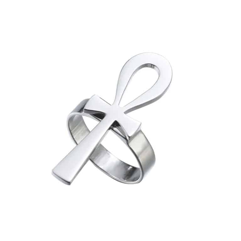 Bague Croix Ankh en Acier Inoxydable 3