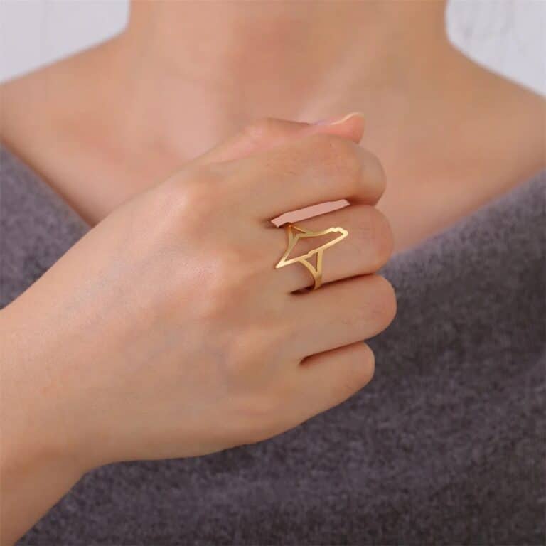 Bague Palestine Ajustable Design Épuré 4