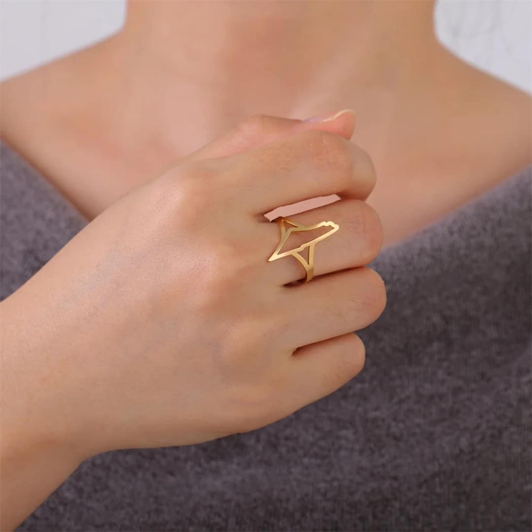 Bague Palestine Ajustable Design Épuré 4