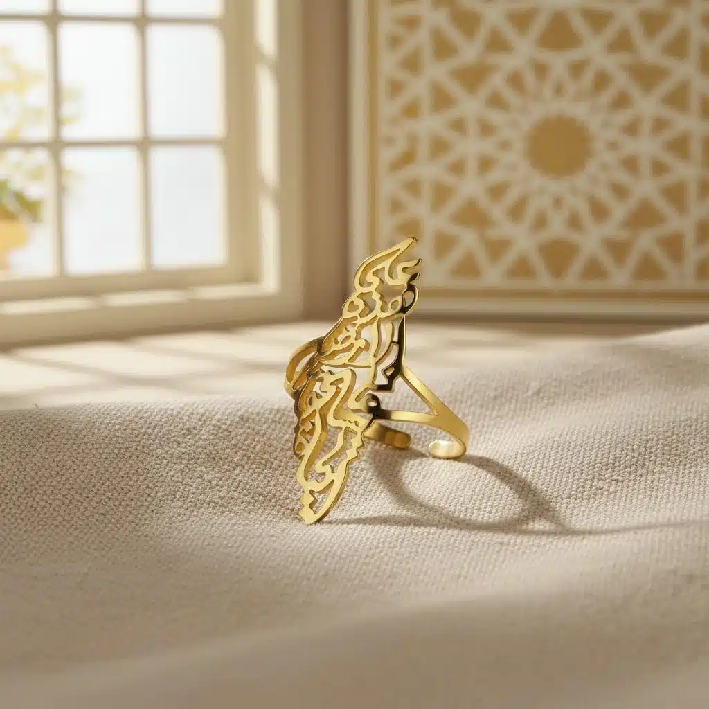 Bague Palestine redimensionnable calligraphie arabe