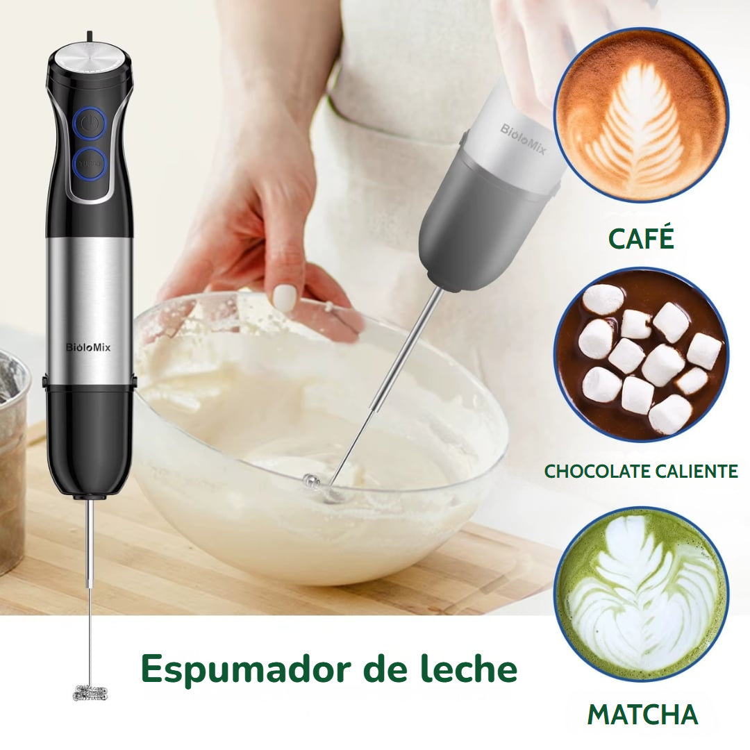 Batidora de mano potente y picadora Biolomix