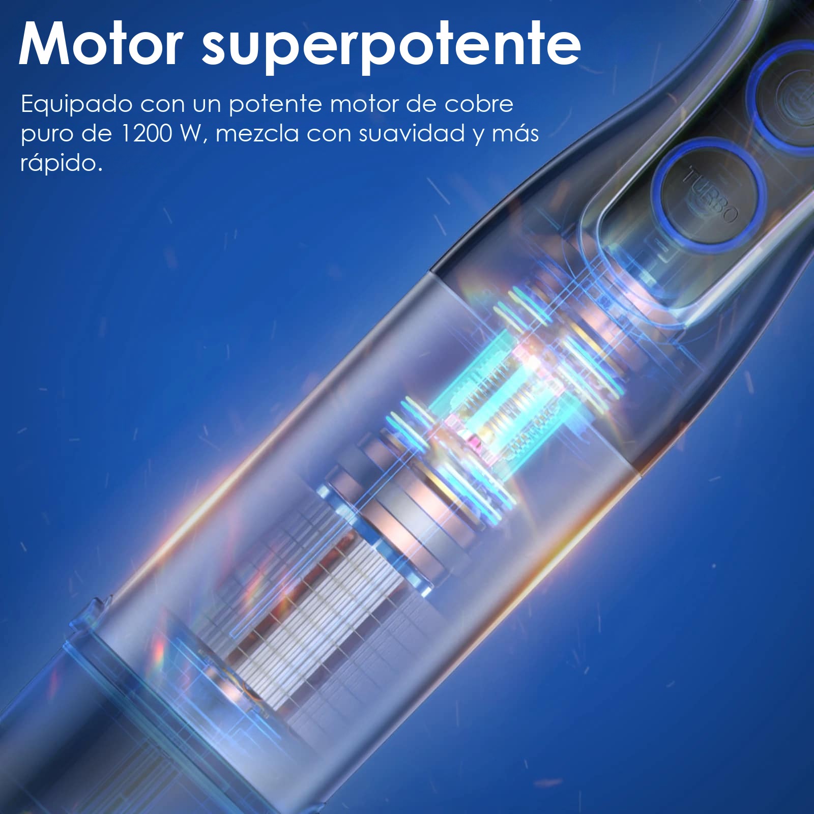 Batidora de mano potente y picadora Biolomix