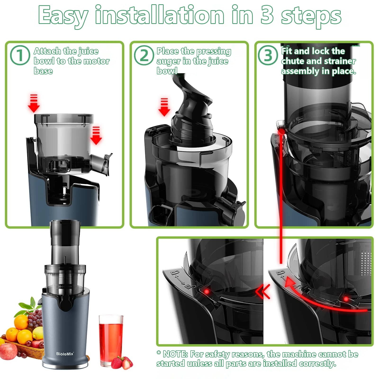 BPA-free Biolomix citrus juicer