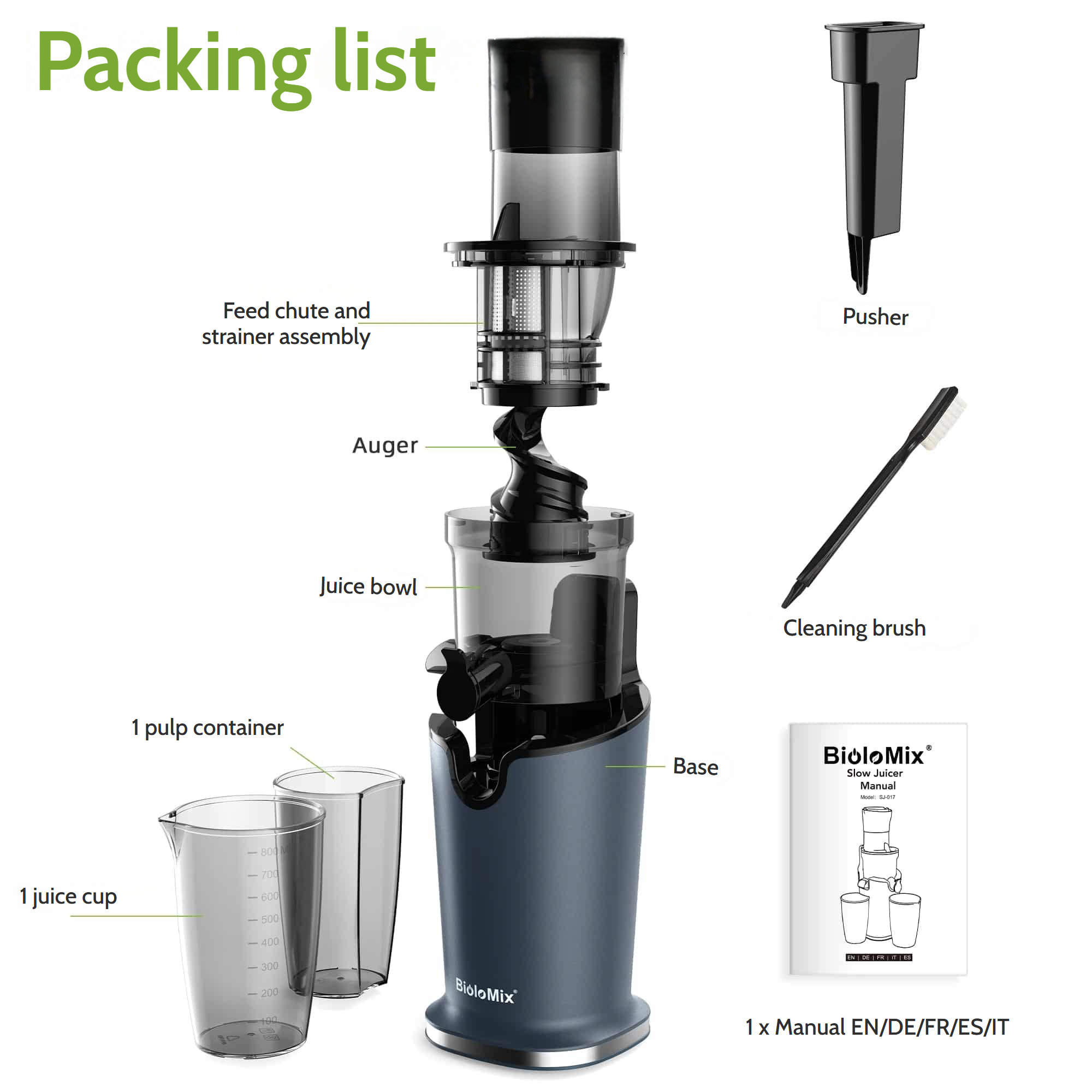 BPA-free Biolomix citrus juicer