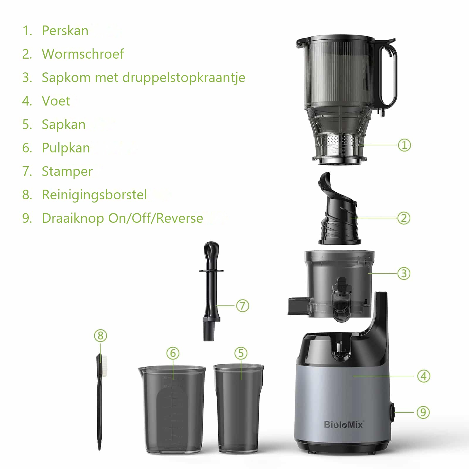 Citruspers Biolomix met sapextractor