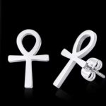 Ankh-kruisoorbellen van roestvrij staal
