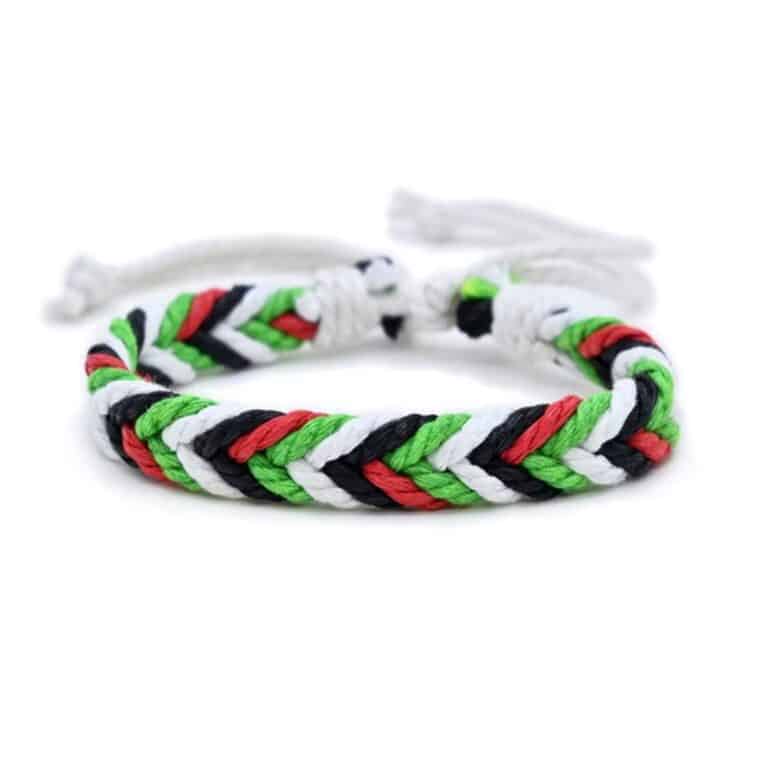Bracelet Cordon Tressé Ajustable de la Palestine 1