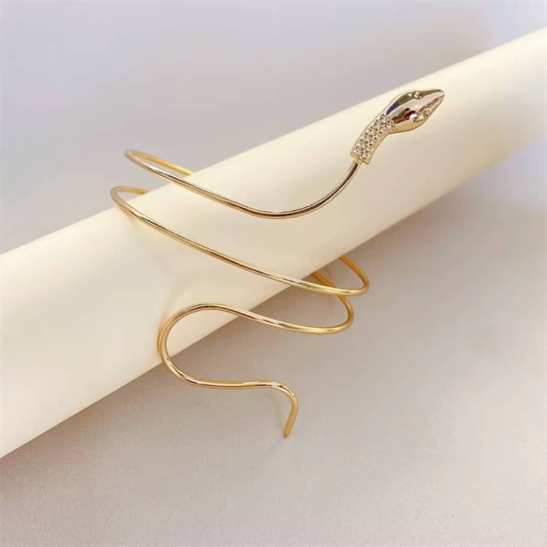 Bracelet Haut de Bras Serpent à Spirale Ajustable 7