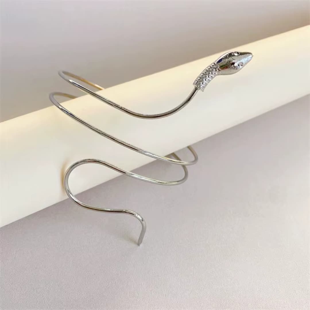 Bracelet Haut de Bras Serpent à Spirale Ajustable 8