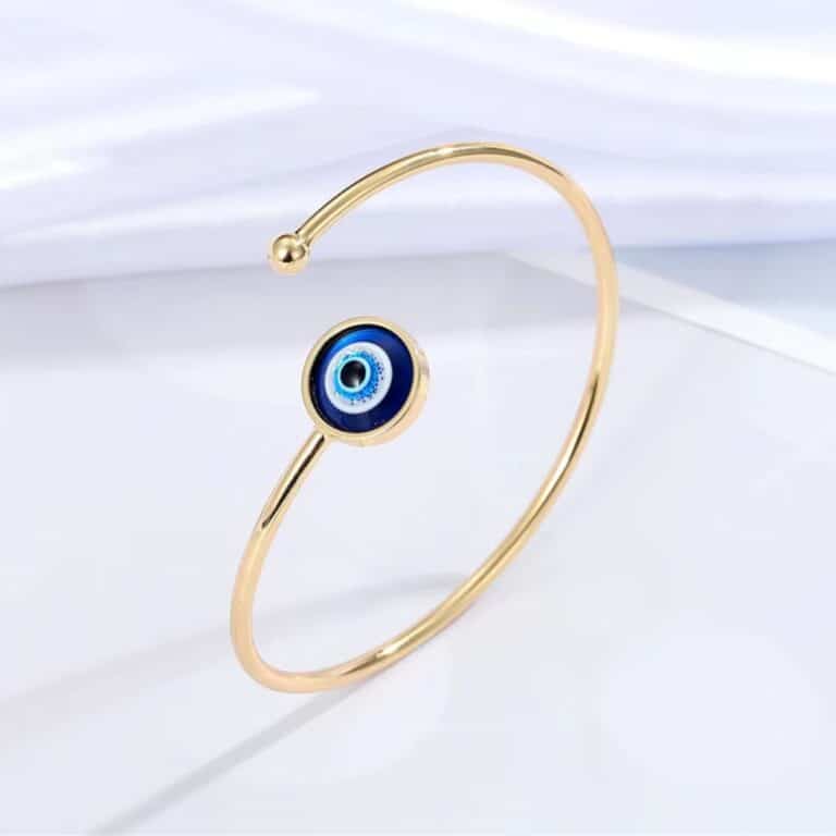 Bracelet Jonc avec oeil Bleu Protecteur de Nazar 1