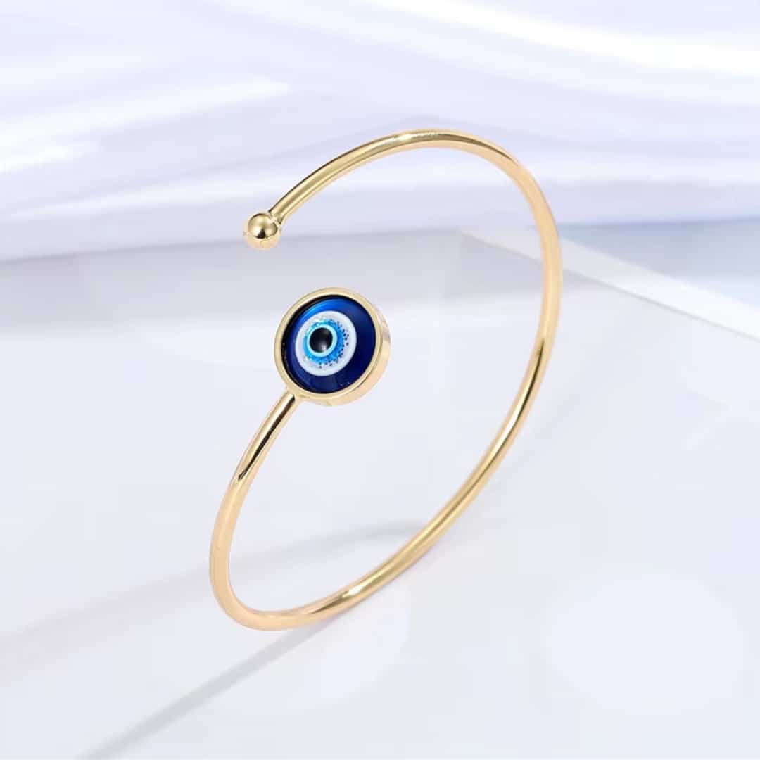 Bracelet Jonc avec oeil Bleu Protecteur de Nazar 1