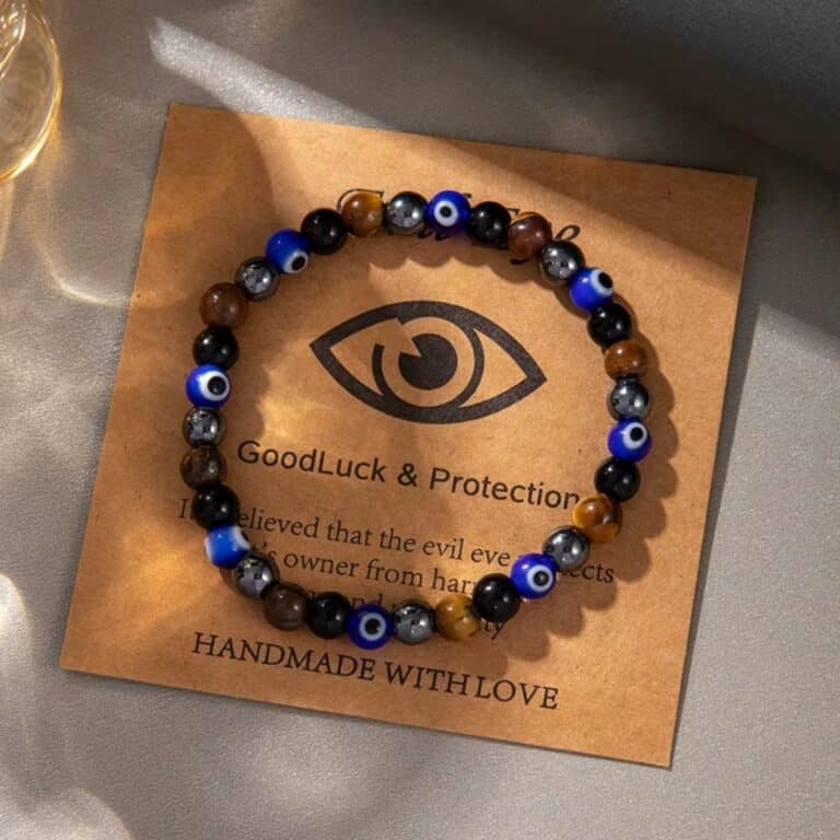 Bracelet Oeil Protecteur Oriental en Perles Naturelles 5