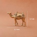 Chameaux décoratifs en résine dorée