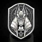 Anel de sinete egípcio Anubis