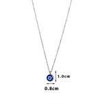 Collar amuleto ojo turco de esmalte azul