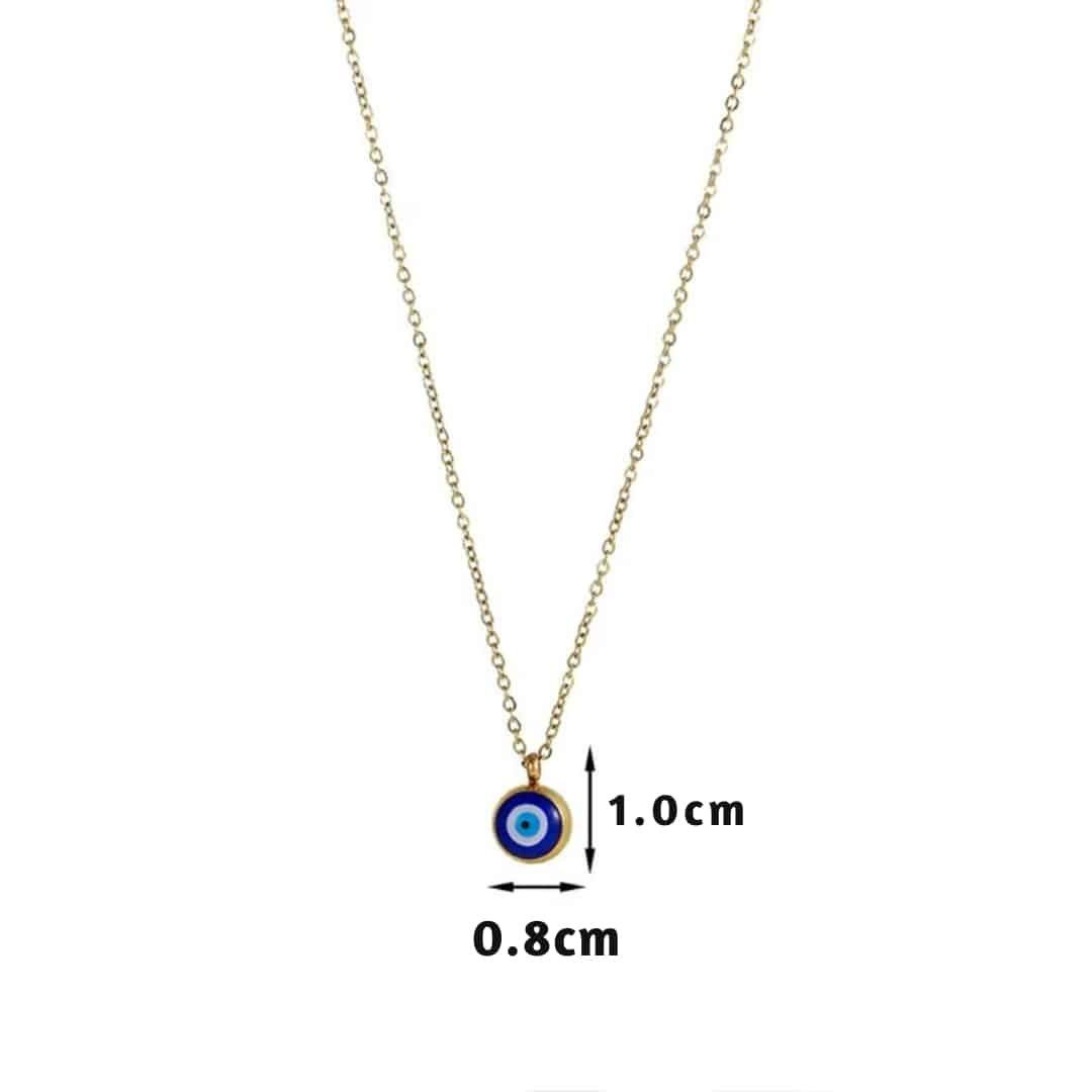 Collier Amulette oeil Turc Protecteur en Émail Bleu 5