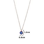 Collar amuleto ojo turco de esmalte azul