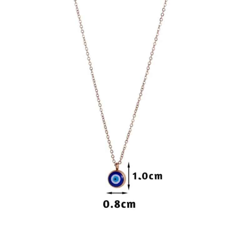Collier Amulette oeil Turc Protecteur en Émail Bleu 6