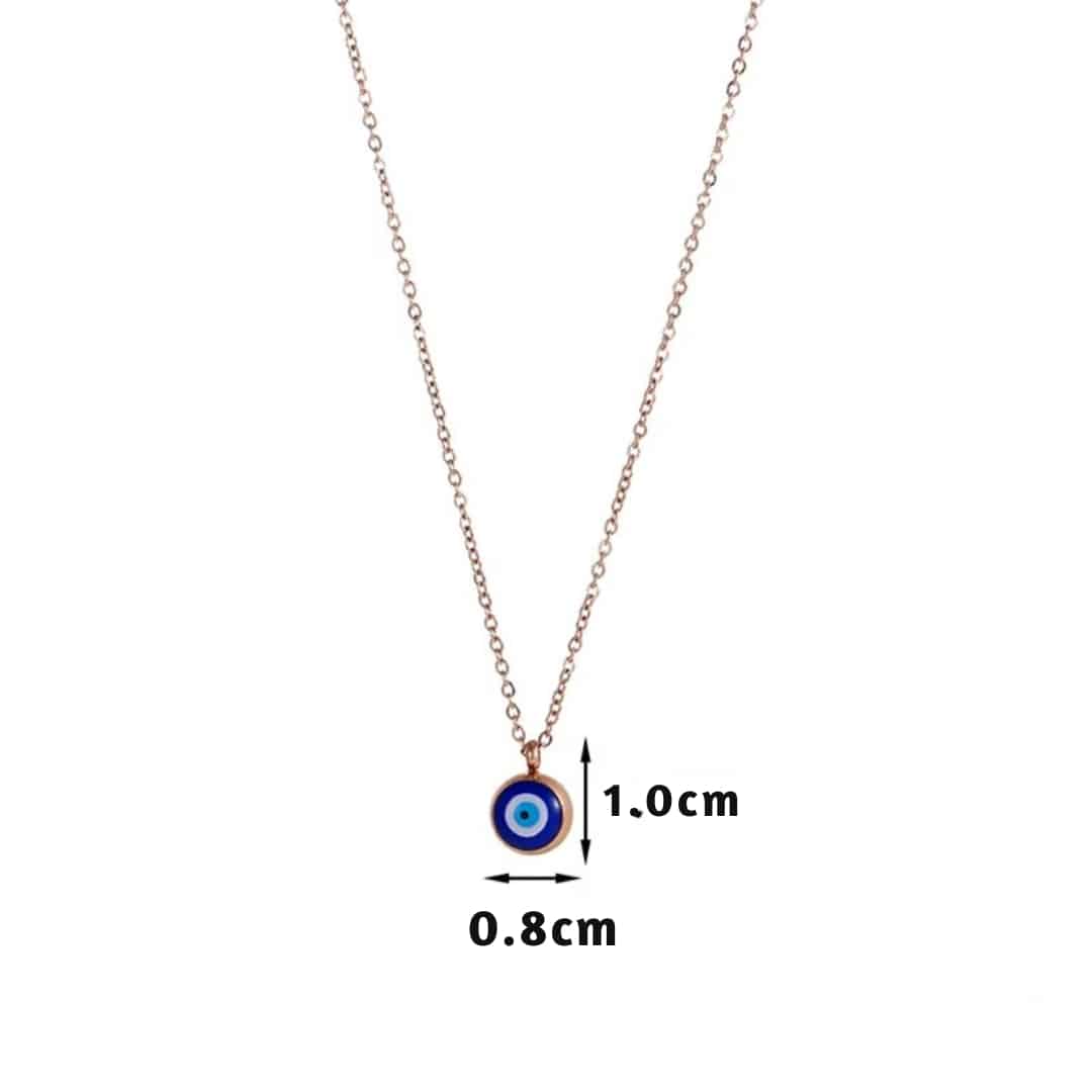 Collier Amulette oeil Turc Protecteur en Émail Bleu 6