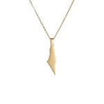 Minimalist Palestine pendant necklace, solid or openwork