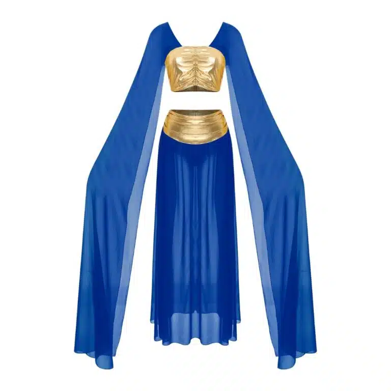 Costume danse orientale rouge ensemble 2 pieces avec haut et jupe fendue