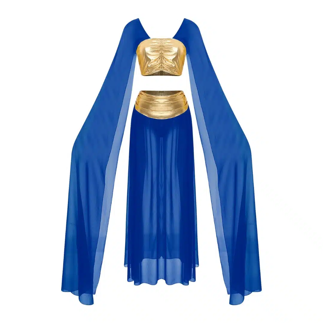 Costume danse orientale rouge ensemble 2 pieces avec haut et jupe fendue