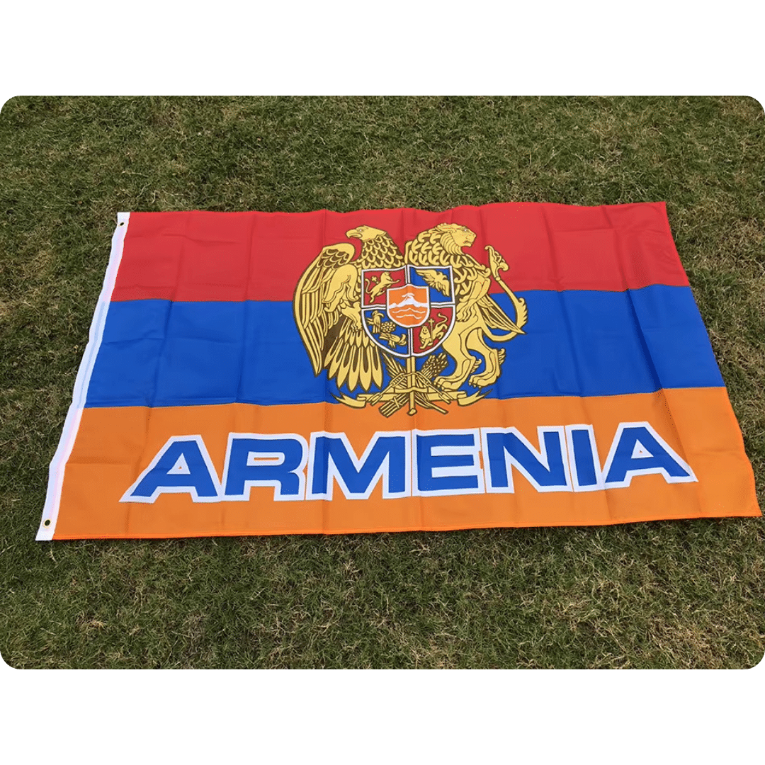 Drapeau Arménien avec Blason National 1