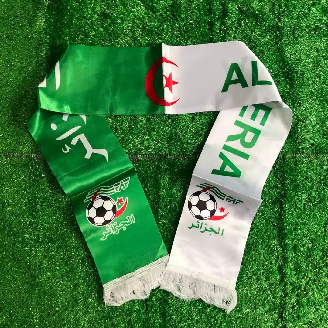 Écharpe Algérie supporter foot satinée