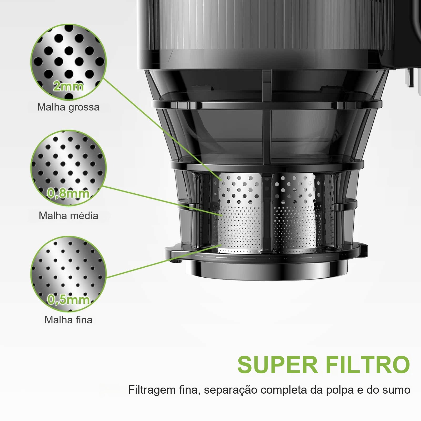 Espremedor de citrinos Biolomix com extrator