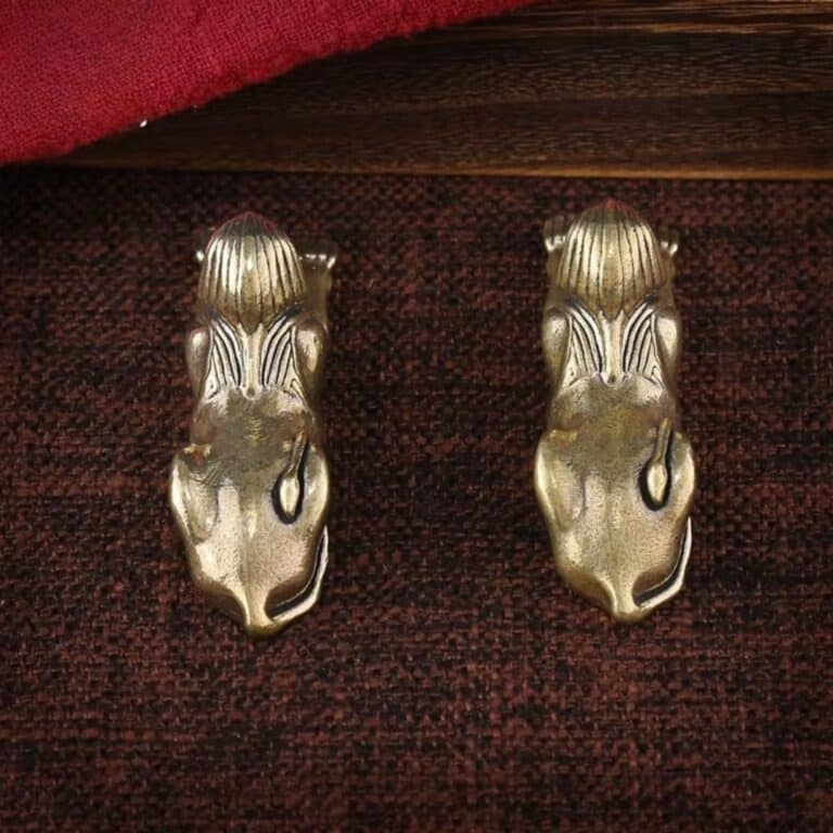 Figurine Artisanale Sphinx en Résine Dorée 3