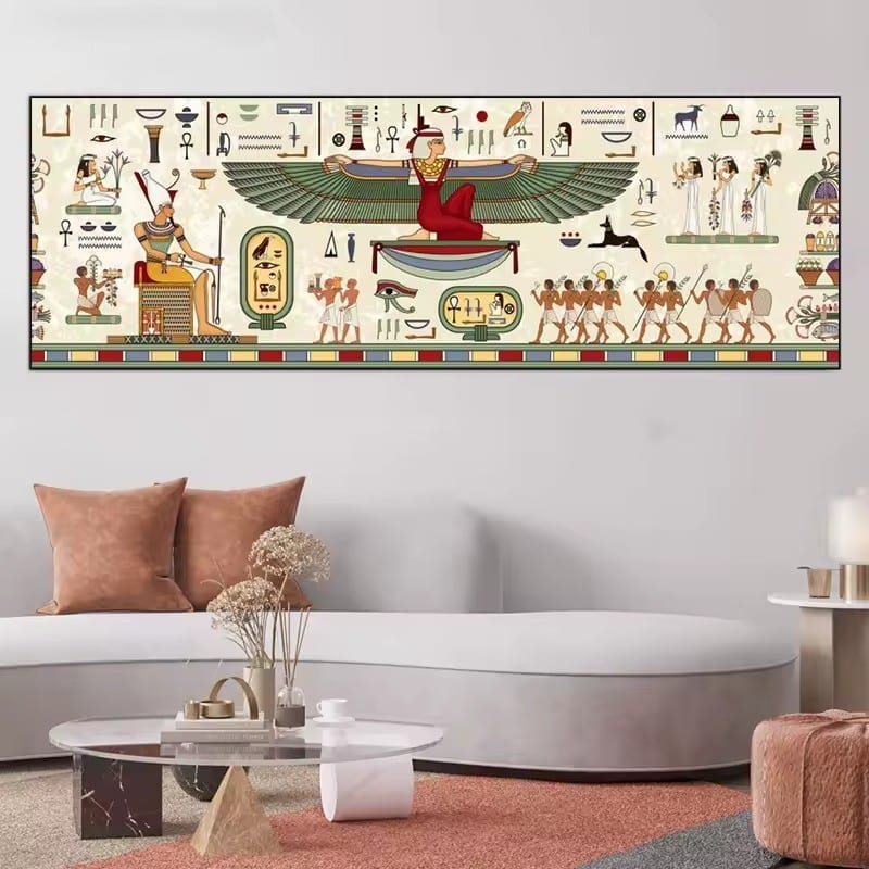 Fresque Décorative Orientale Motifs Pharaoniques