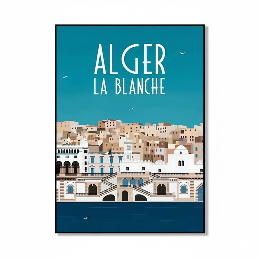 Illustration Murale Style Vintage Alger