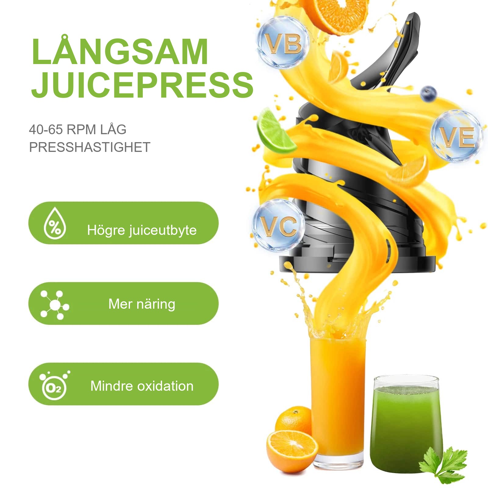 Slowjuicer Biolomix med extraktor