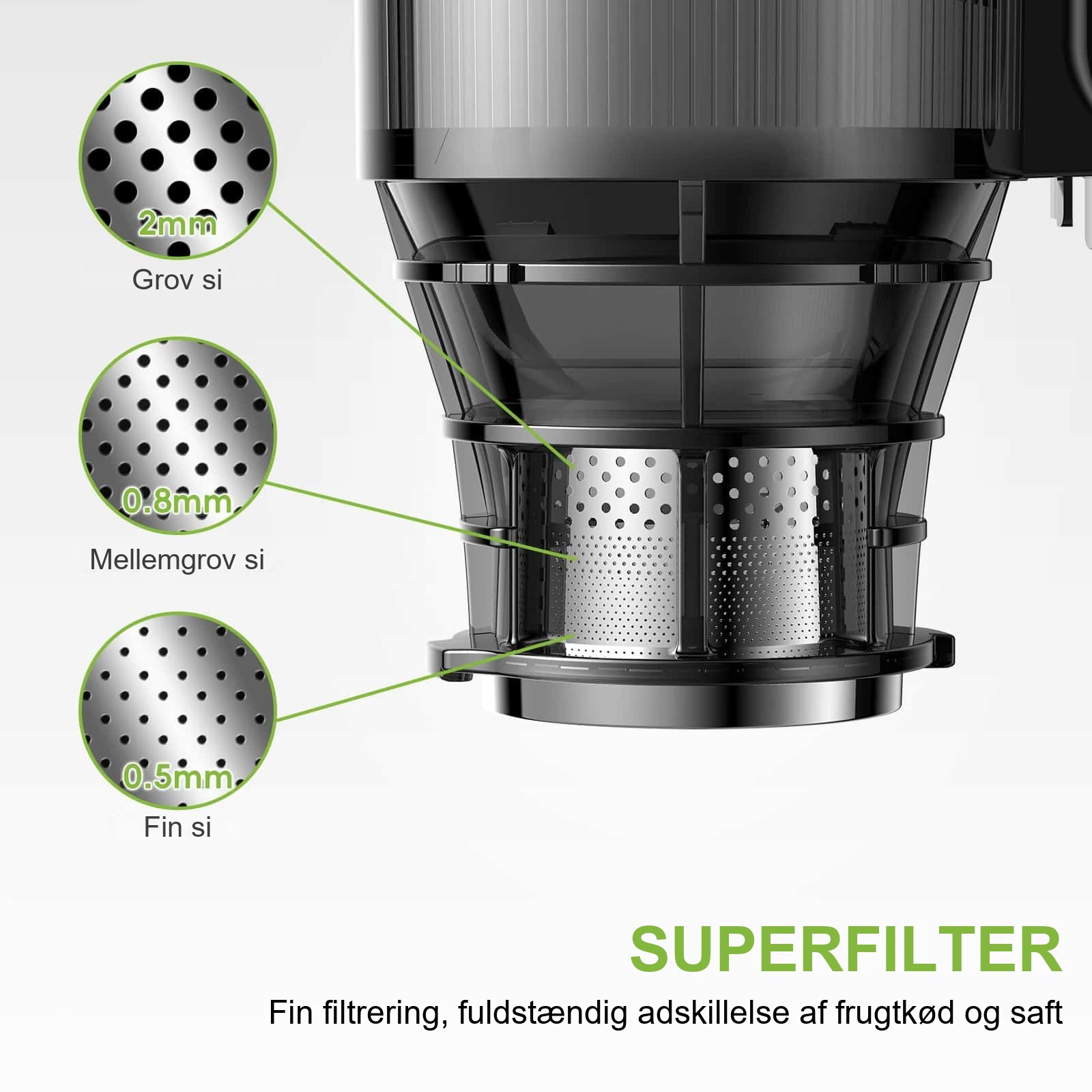 Biolomix juicer med saftudtrækker
