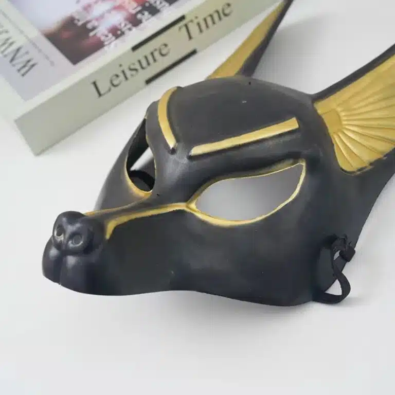 Masque déguisement Anubis noir et or