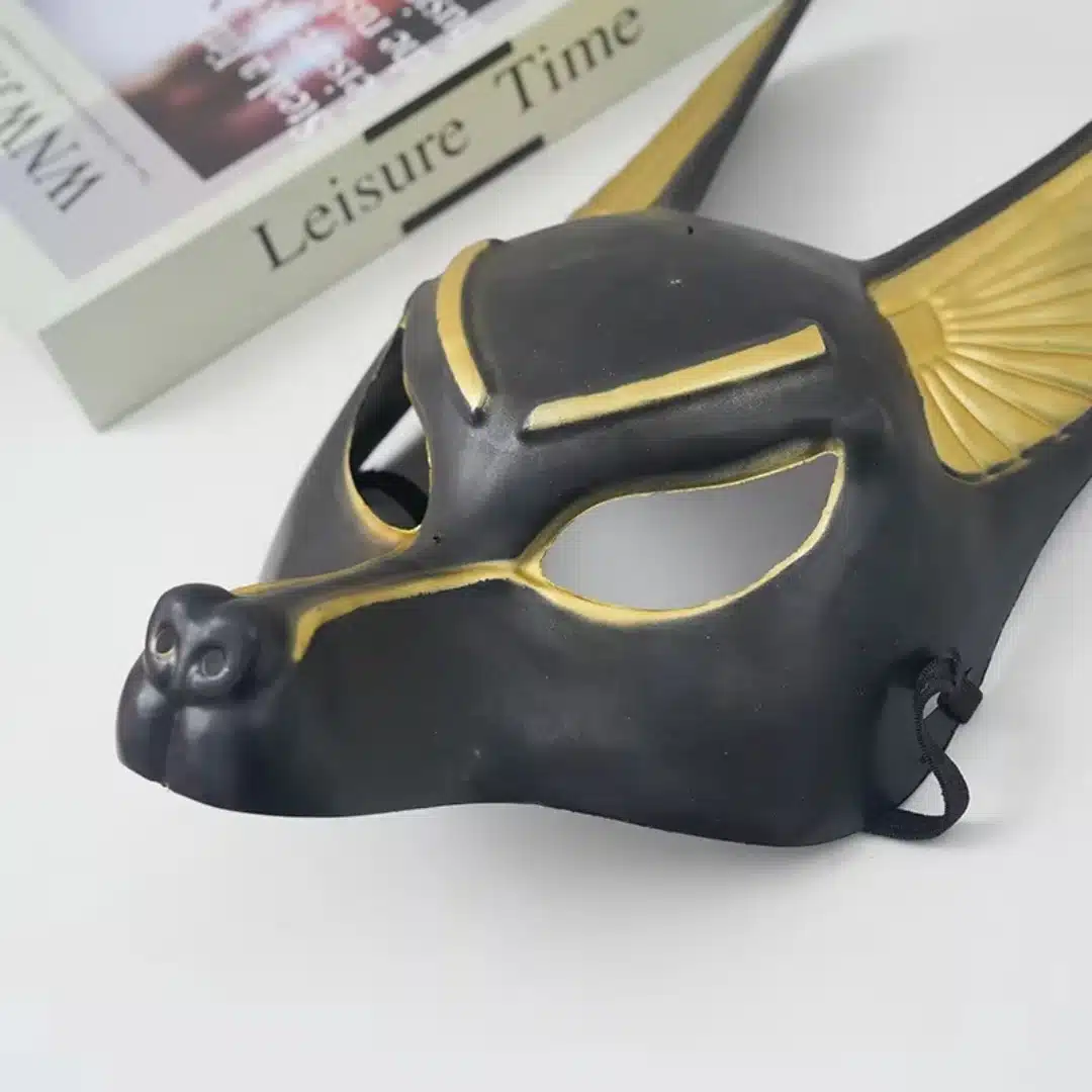 Masque déguisement Anubis noir et or
