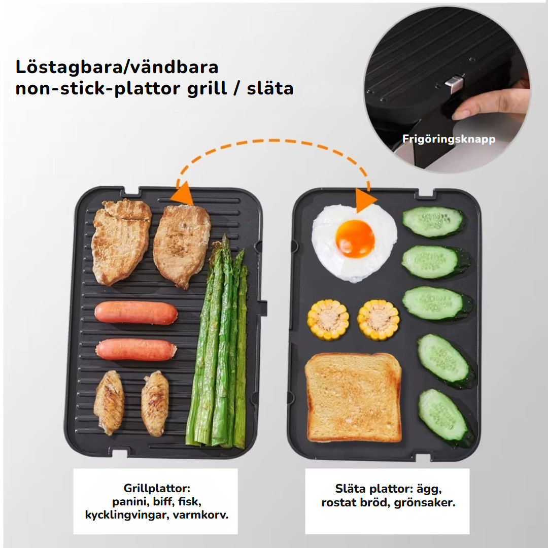 Elektrisk plancha Biolomix med non-stick-beläggning och 6 tillagningsprogram