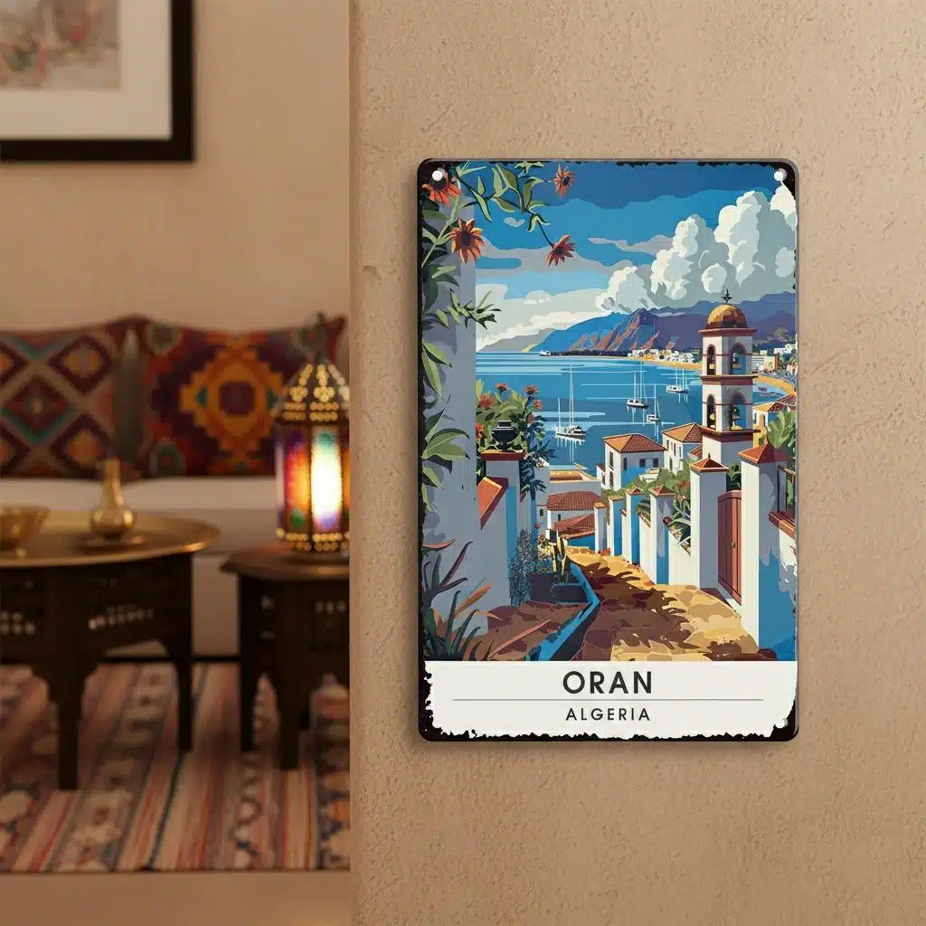 Panneau en mytal illustrye cyte algyrienne oran
