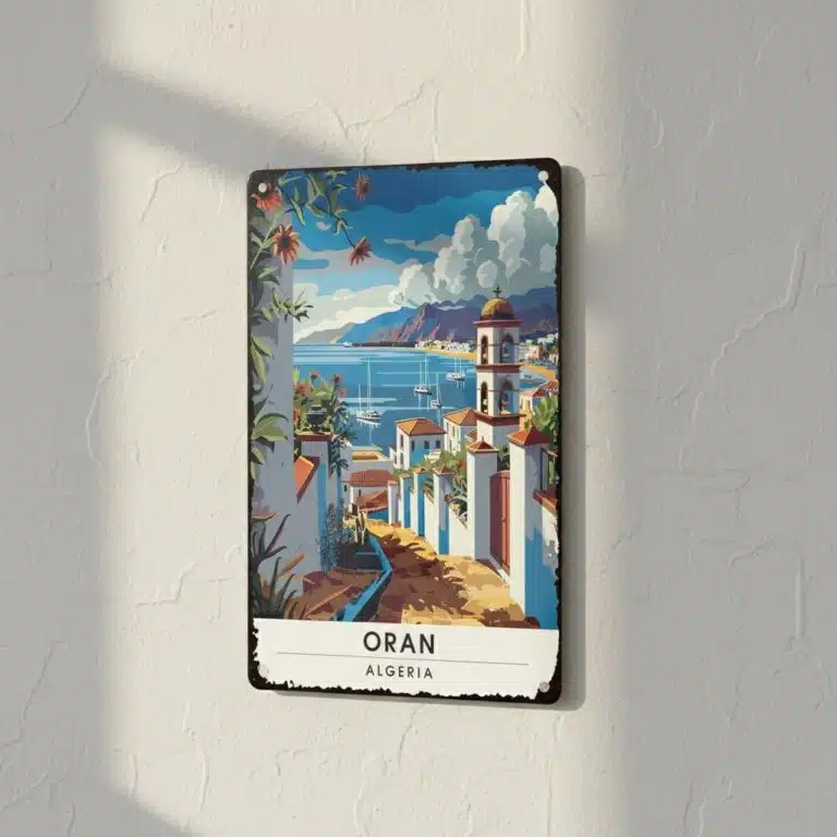 Panneau en mytal illustrye cyte algyrienne oran