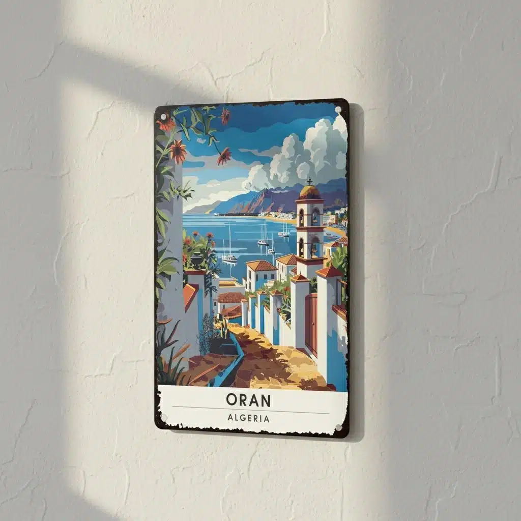 Panneau en mytal illustrye cyte algyrienne oran