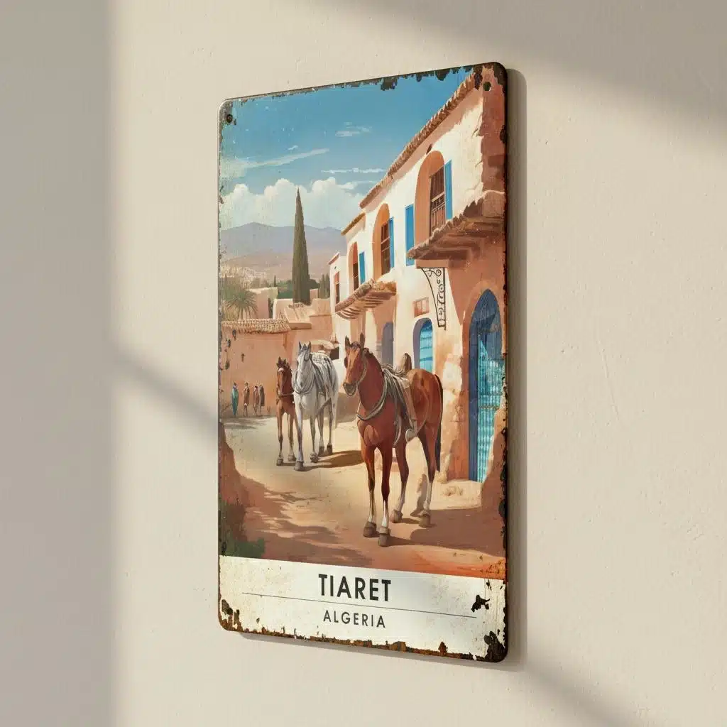 Plaque murale vintage Tiaret Algérie