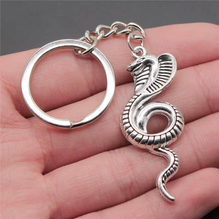 Porte-clés Serpent en Métal Vintage Égyptien 2