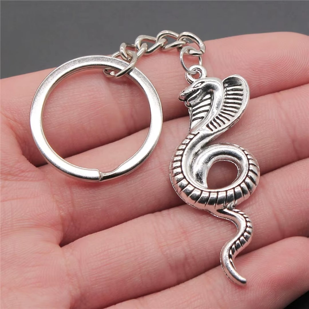 Porte-clés Serpent en Métal Vintage Égyptien 2