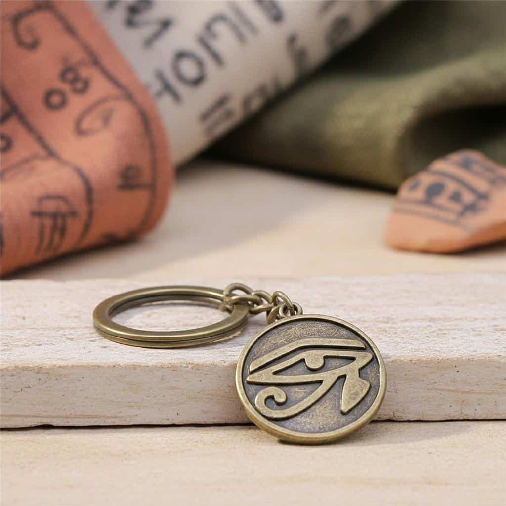 Porte-clés Amulette Oeil d'Horus Antique