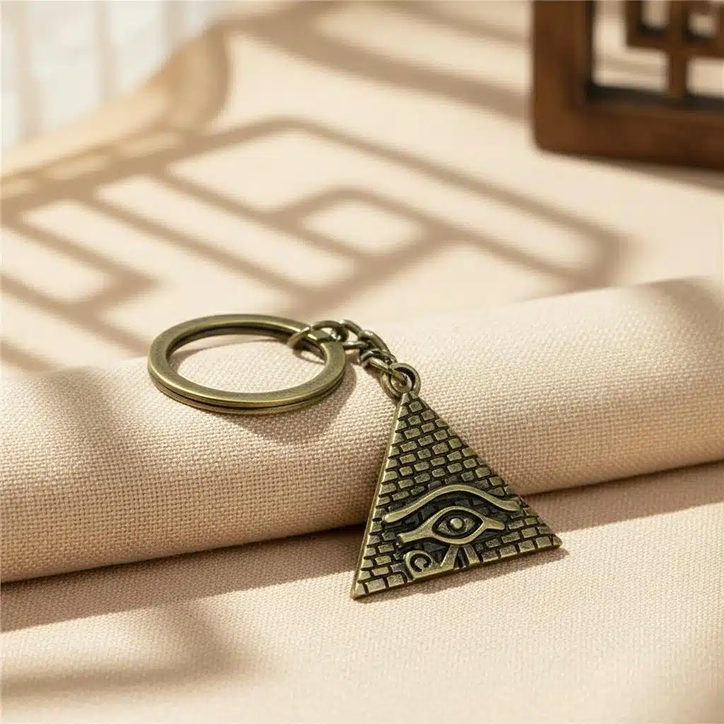 Porte-clés pyramide avec oeil d'horus