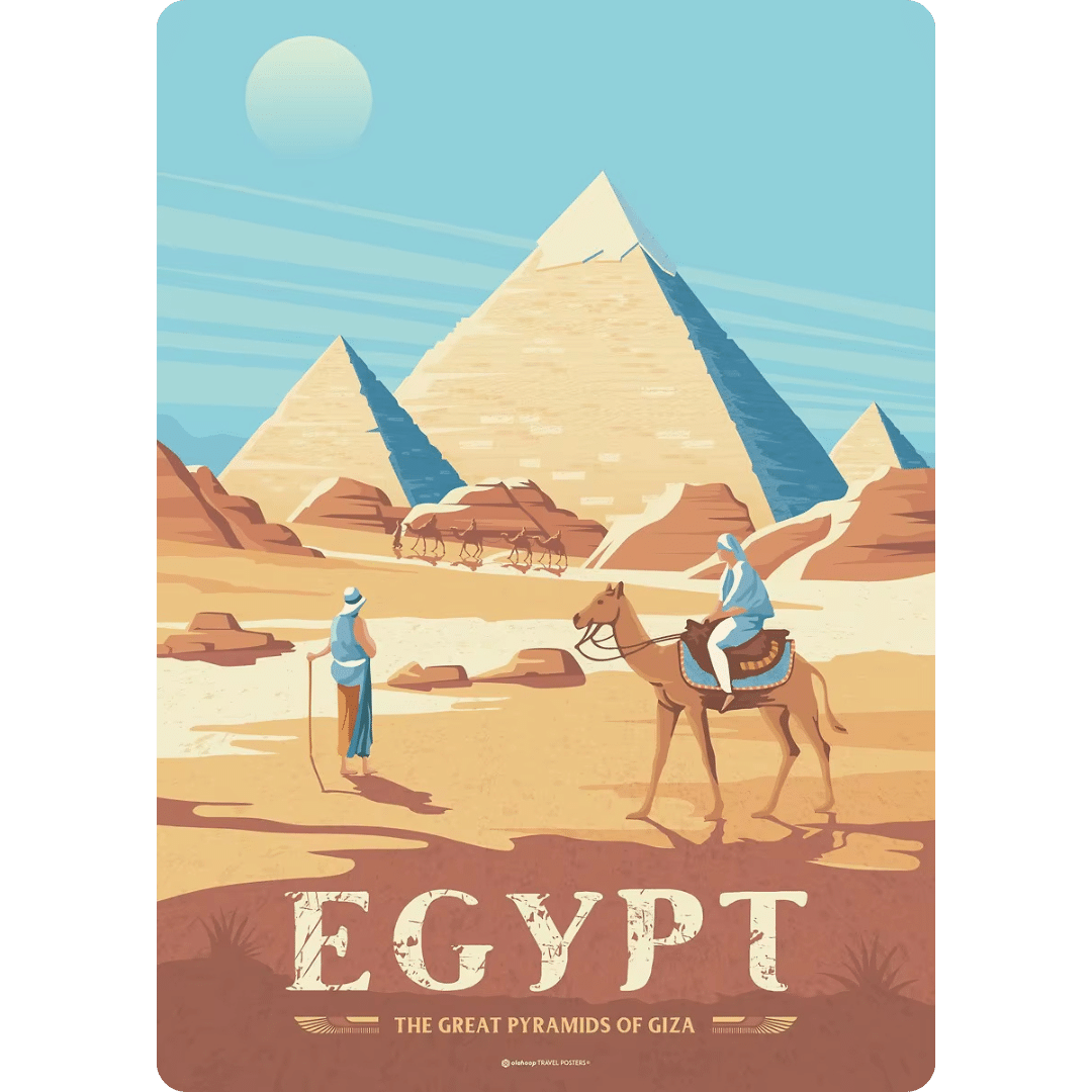 Poster Artistique des Grandes Pyramides D'égypte